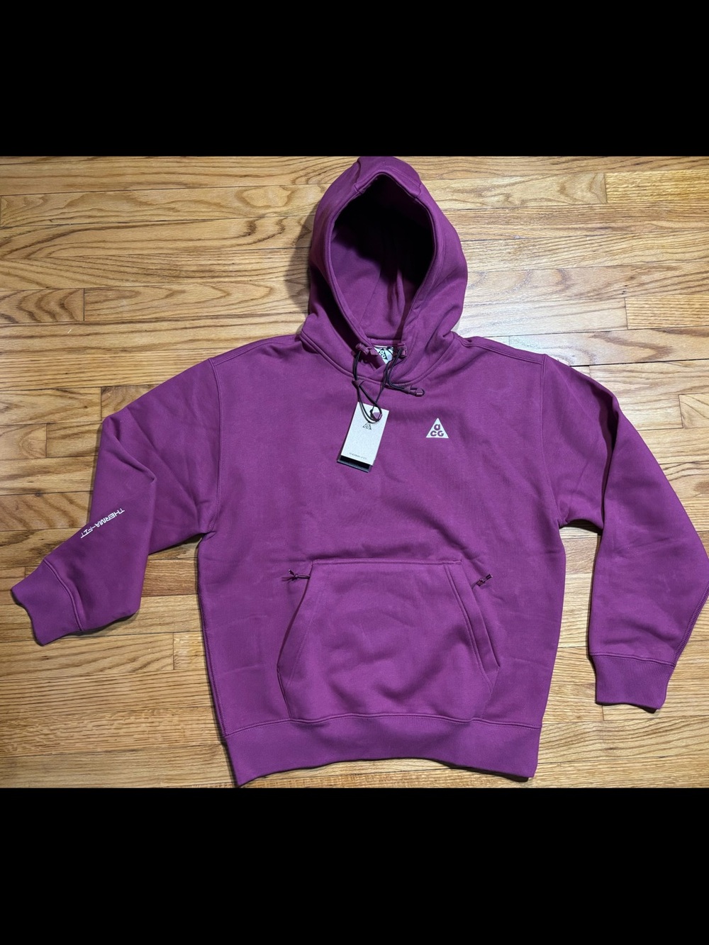 Nike ACG Therma-Fit oversized fit Pullover Hoodie Purple Unisex sz small New